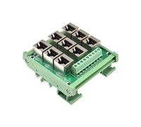 Adaptador de Conector Hembra RJ45 8p8c de 9 Vías y 9 Puertos A Bloque de Terminales, Placa PCB, Puerto de Red, Conector Ethernet RJ45, Convertidor