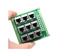 Adaptador de Conector Hembra RJ45 8p8c de 9 Vías y 9 Puertos A Bloque de Terminales, Placa PCB, Puerto de Red, Conector Ethernet RJ45, Convertidor