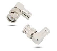 Adaptador de Conector Macho a Hembra BNC de ángulo Recto, Latón de Alto Rendimiento, 50 Ohmios, 4 Uds., para Uso de Cable Coaxial