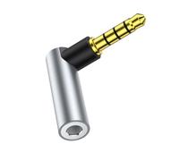 Adaptador de conector macho hembra AUX de 3,5 mm para extensión de cable extensor de acoplador estéreo de 4 secciones