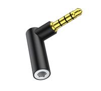 Adaptador de conector macho hembra AUX de 3,5 mm para extensión de cable extensor de acoplador estéreo de 4 secciones