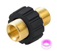 Adaptador de conector rápido M22 x 1,5, rosca métrica para limpiadores de alta presión, adecuado para Kärcher K, HD y serie HDs, acoplamiento de latón con diámetro interior de 15 mm