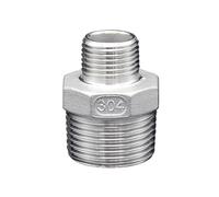 Adaptador de conector reductor de boquilla hexagonal con rosca macho NPT de acero inoxidable 304 (paquete de 2) - Tamaños de 1/8" a 1-1/2"(NO1)