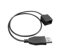Adaptador de Conector RJ9 a Auriculares USB, Cable USB Macho a RJ9 Hembra Compatible con Jabra Plantronics con Cable U10P RJ9 o Auriculares inalámbricos DECT para Ordenador Portátil PC Mac Windows
