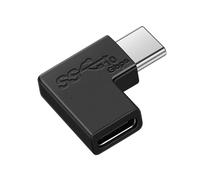 Adaptador de conector Tipo C, Adaptador Femenino Tipo C,10Gbps de 90 grados de transferencia de datos USB Acoplador | Suministros de enchufe y reproducción para dispositivos electrónicos, cámaras, tab
