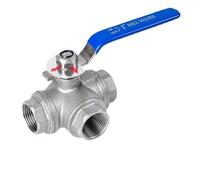 Adaptador de conector válvula bola 3 vías, hembra, puerto completo, T/L, for fábricas y obras construcción Para El Riego De Espacios Verdes(DN40,T-type)