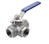 Adaptador de conector válvula bola 3 vías, puerto T/L hembra, for agua, aceite, aire y gas, 1 unidad Para El Riego De Espacios Verdes(DN40,L-type)