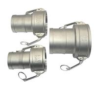 Adaptador de conexión Camlock for aspersor de jardín tipo C de acero inoxidable 304, 1/2", 3/4", 1", 1-1/4", 1-1/2" y 2"(1")