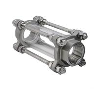 Adaptador de conexión de acero inoxidable 304 con rosca hembra BSP de 1 pieza, mirilla de flujo sanitario for elaboración casera(304SS BSP1)