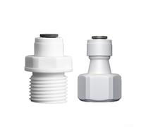 Adaptador de conexión de agua, polioximetileno de 1/4 pulgadas a 1/2 pulgada conector roscado para aplicaciones de fontanería de agua y acuarios