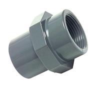 Adaptador de conexión de PVC U - Diámetro: 40 mm - Rosca interior: 1 1/4" - Ideal para bombas de estanque de 1 1/4" en el estanque de Koi