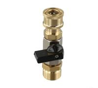 Adaptador de conexión rápida de latón con 5 boquillas para pistolas de agua de alta presión, incluye junta giratoria de 360 grados para mejorar el movimiento de la manguera y reducir el desgaste (A)