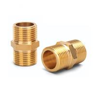 Adaptador de conexión rápida de tubo hexagonal de latón, conector de rosca macho BSP de 1/8, 1/4, 3/8, 1/2, 3/4 y 1 pulgada, 2,4 fen, 10 unidades