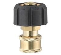 Adaptador de conexión rápida M22 macho a 1/4 pulgadas, accesorio de arandela a presión de latón con hembra de 15 mm, conector de manguera de pulverización de alta presión de 5000 PSI
