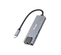 Equip Adaptador USB-C a Ethernet 133496, 2.5G, 2x USB-A, 2x USB-C, Aluminio, 100W PD