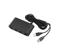 Adaptador de Controlador 3 en 1 para Controlador GameCubes Adaptador de 4 Puertos para NGC A U para Convertidor USB Compatible con para