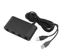 Adaptador de controlador 3 en 1 para GameCube, adaptador de 4 puertos