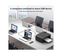 Adaptador de Controlador Compartido KVM con Conmutador USB 3.2, Velocidad de 10 Gbps, Compatible con Computadoras Portátiles, Ratones y Teclados.