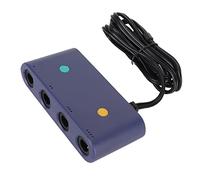 Adaptador de Controlador para Gamecube, Switch Gamecube Controller Adapter y Wii U y PC Adapter, Super Smash Bros Switch Gamecube Adapter con 4 Puertos para Switch PC