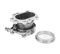 Adaptador de conversión de banda en V de brida de bajante turbo Adaptador de banda en V de 2,5 pulgadas de acero inoxidable para T25 T28 GT25 GT28 Turbo Incluye abrazadera