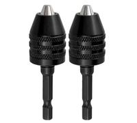 Adaptador de conversión de portabrocas sin llave para 1 más de 4 herramientas eléctricas de vástago hexagonal, soporte de brocas de cambio rápido de 0,3 a 6,5 mm de capacidad, construcción de metal