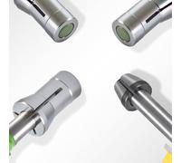 Adaptador de conversión para broca de enrutador de 6 mm, 1/4 y 8 mm con soporte de sujeción de portabrocas para recortar y equipo de grabado de madera (3 piezas)