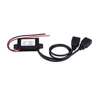 Adaptador de Convertidor Cargador USB, 3A DC 12V a DC 5V Módulo Convertidor Dual Poder Converter Voltaje Doble USB Conectores para Carga Motocicleta Automóvil teléfono Coche Audio Radio Etc