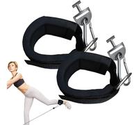 Adaptador de correa de tobillo: par de conectores de equipo de fitness con bloqueo en T tonal de acero inoxidable, accesorio de banda de resistencia de fijación segura ajustable, tonificación muscular