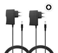 Adaptador de Corriente 12V 1A, 2PCS Adaptador de Alimentación Universal AC 100-240V 50/60Hz Longitud de Cable 2M, DC 5,5mmx2,1mm Cargador Compatible con Router TV Box, Cámara CCTV, Mini Ventilador