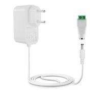 Adaptador de Corriente 12V 1A AC 100-240V a DC 2,1mm x 5,5mm, Cargador Compatible con Sistemas de Cámaras de Vigilancia/CCTV como Repuesto