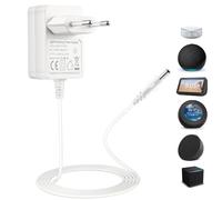 Adaptador de Corriente 15W Compatible con Echo Dot 3/4 Gen, Echo Dot con Reloj 3/4 Gen, Echo Dot Kids Edition 3/4 Gen, Echo Show 5 (1/2 Gen), Echo Spot, Fire TV Cube, 12V/1,25A, 1,8 m, Blanco