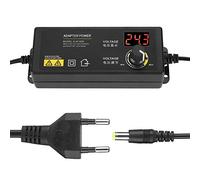 Adaptador de Corriente Ajustable, Adaptador de Corriente de Rango Amplio 3-36V con LED Integrado, Adaptador de Corriente Universal para Monitor LCD, Barra de luz LED, Motor