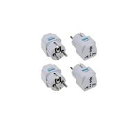 Adaptador de corriente alterna, sin convertidor de voltaje para viajeros, enchufe universal con carcasa ignífuga, seguro para cargar varios