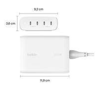 Adaptador de corriente - Belkin - Belkin BoostCharge Pro - tecnología GaN - 200 Watt - 5 A