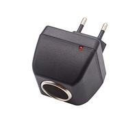 Adaptador De Corriente CA A CC, Asudaro Convertidor De Corriente para Automóvil Daptador De Enchufe para Encendedor CA 100-240V A CC 12VA 6W con Función De Protección contra Sobrecargas