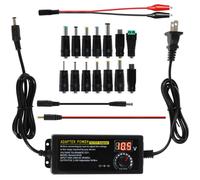 Adaptador de corriente CA/CC ajustable de 3 a 24 V con pantalla LCD