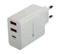 Adaptador de corriente Canyon H-08 PD 30W, USB-C, USB-A, blanco (CNE-CHA08W)