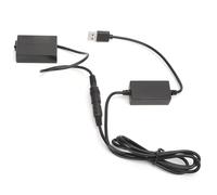 Adaptador de corriente con acoplador de CC y cable USB para batería ficticia LPE8, compatible con Canon 550D, 600D, Kiss, X7i, X6, X5 y X4.