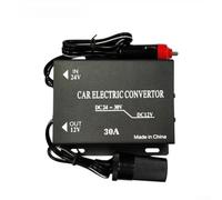 Adaptador de corriente DC-DC impermeable para convertidor de voltaje de 24 V a 12 V reductor de 30 A para carrito de golf, vehículo eléctrico, camión, autobús (30 A)