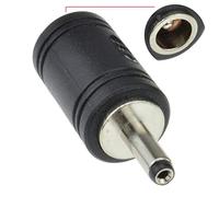 Adaptador de Corriente DC de 5.5 mm x 2.1 mm a 3.5 mm x 1.3 mm, Hembra a Macho, convertidor de Potencia coaxial para Equipos de CCTV, cámara de videovigilancia, Luces LED, portátil PC