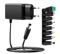 Adaptador de corriente de 6 V 1 A con CC 5,5 mm x 2,1 mm con 8 conectores cargador AC 100-240 V a DC 6 V 1000 mA universal para banda LED cámara CCTV Router disco duro externo y juguete infantil