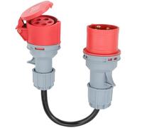 Adaptador De Corriente Estructural Adaptador Cee 32A En 16A, Adaptador Cee, Adaptador Cee Trifásico 32A, 32a Protectora Cable De Extensión, Impermeable Ip44, Adecuado Para Uso Industrial y Doméstico