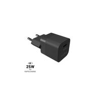 Adaptador de corriente - FIJO - Mini cargador USB-C - 25W - Power Delivery 3.0 - Negro