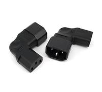 Adaptador de corriente IEC C14 a C13, ángulo izquierdo y derecho, convertidor de conector IEC320, conector macho a hembra, enchufe de conversión de chasis(1 PCS,WA-0143)