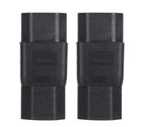 Adaptador de corriente IEC320 C14 a IEC320 C21 de 2 piezas, convertidor de enchufe de extensión UPS PDU C14 a C21, adaptador resistente 10-15A 125-250V con contactos de cobre