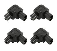 Adaptador de Corriente IEC320 C8 a IEC320 C5 de 4 Piezas, Adaptador de Corriente Profesional de Cobre para Computadora para Fuente de Alimentación de Chasis PDU, Material