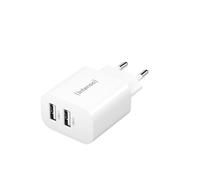 Adaptador de corriente Intenso W30AC, conexiones: 1x USB-A, 1x USB-C - Potencia: máx. 24 vatios, blanco