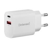 Adaptador de corriente Intenso W30AC, conexiones: 1x USB-A, 1x USB-C Potencia: máx. 30 vatios, blanco
