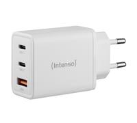 Adaptador de corriente Intenso W65ACC GaN, conexiones: - 2x USB-C, 1x USB-A, potencia: máx. 65 vatios, tecnología GaN, blanco