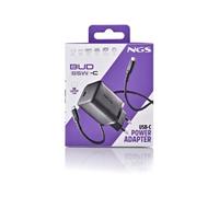 Cargador GaN NGS Bud 65W-C USB-C PPS PD 1.5m Cable Aluminio